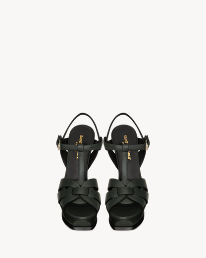 TRIBUTE PLATFORM SANDALS IN SMOOTH LEATHER