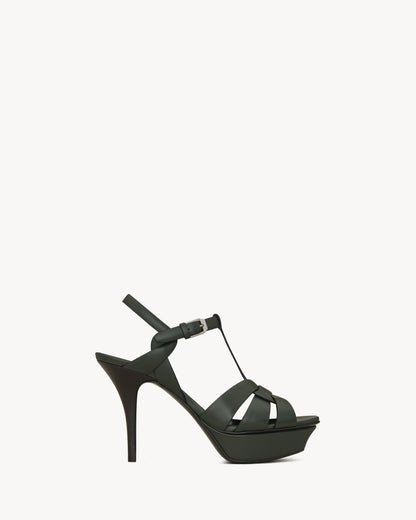 TRIBUTE PLATFORM SANDALS IN SMOOTH LEATHER