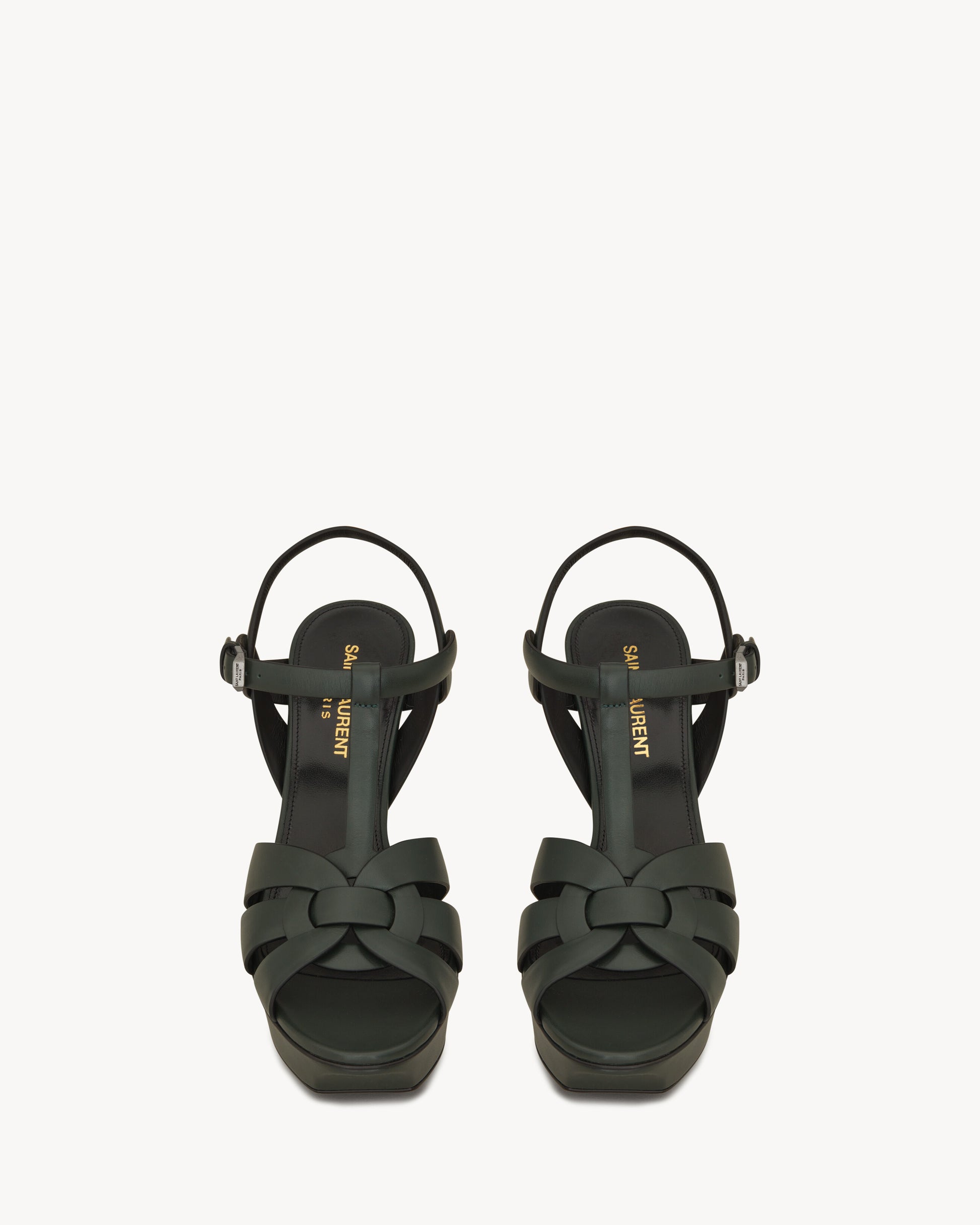 TRIBUTE PLATFORM SANDALS IN SMOOTH LEATHER