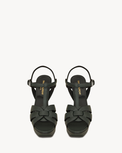 TRIBUTE PLATFORM SANDALS IN SMOOTH LEATHER