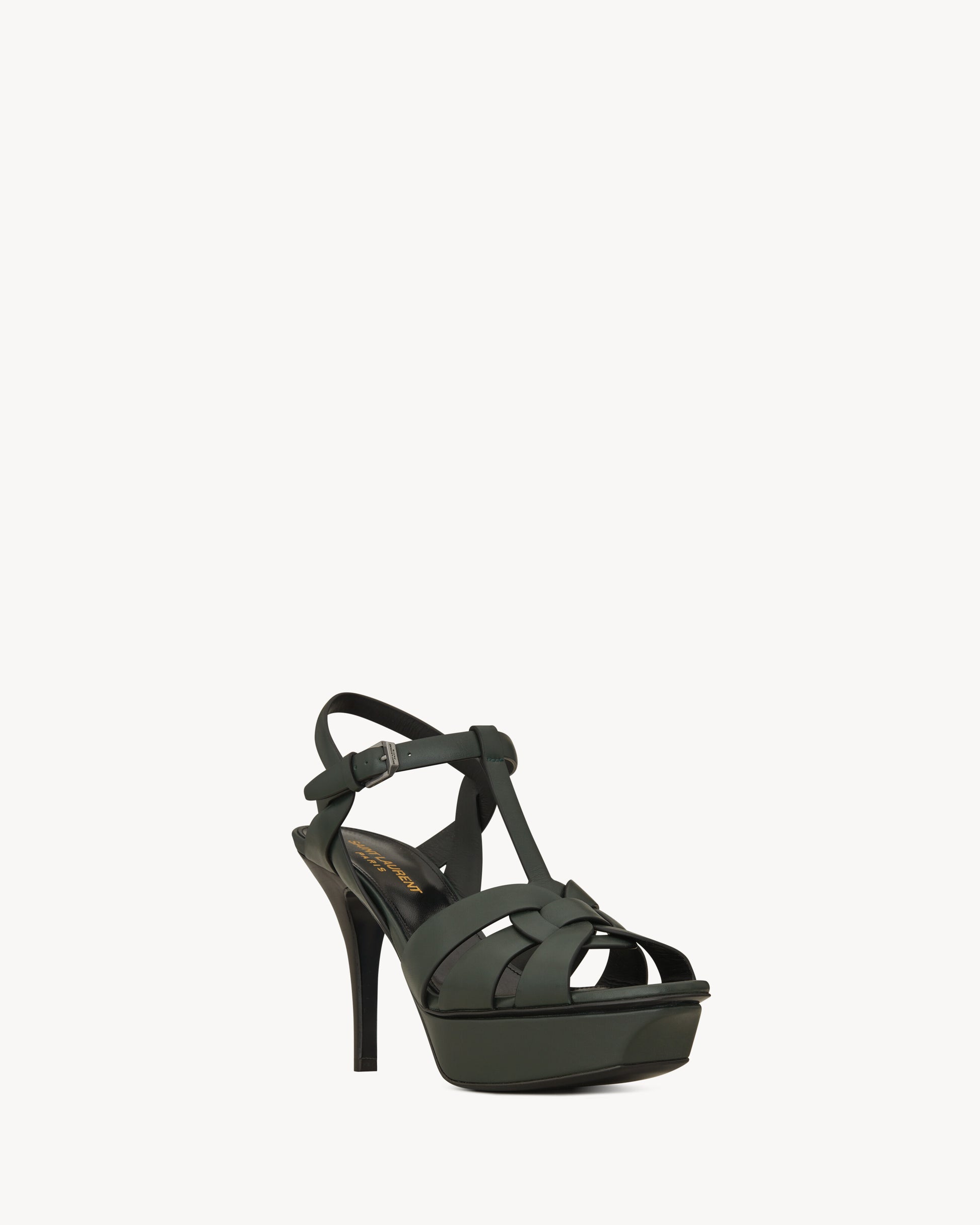 TRIBUTE PLATFORM SANDALS IN SMOOTH LEATHER