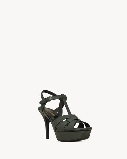 TRIBUTE PLATFORM SANDALS IN SMOOTH LEATHER