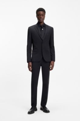 Slim-fit shirt in easy-iron cotton poplin