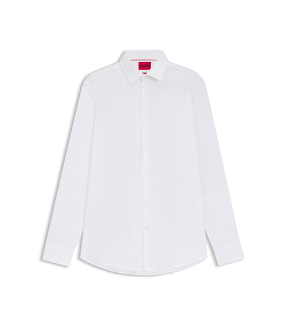Slim-fit shirt in easy-iron cotton poplin