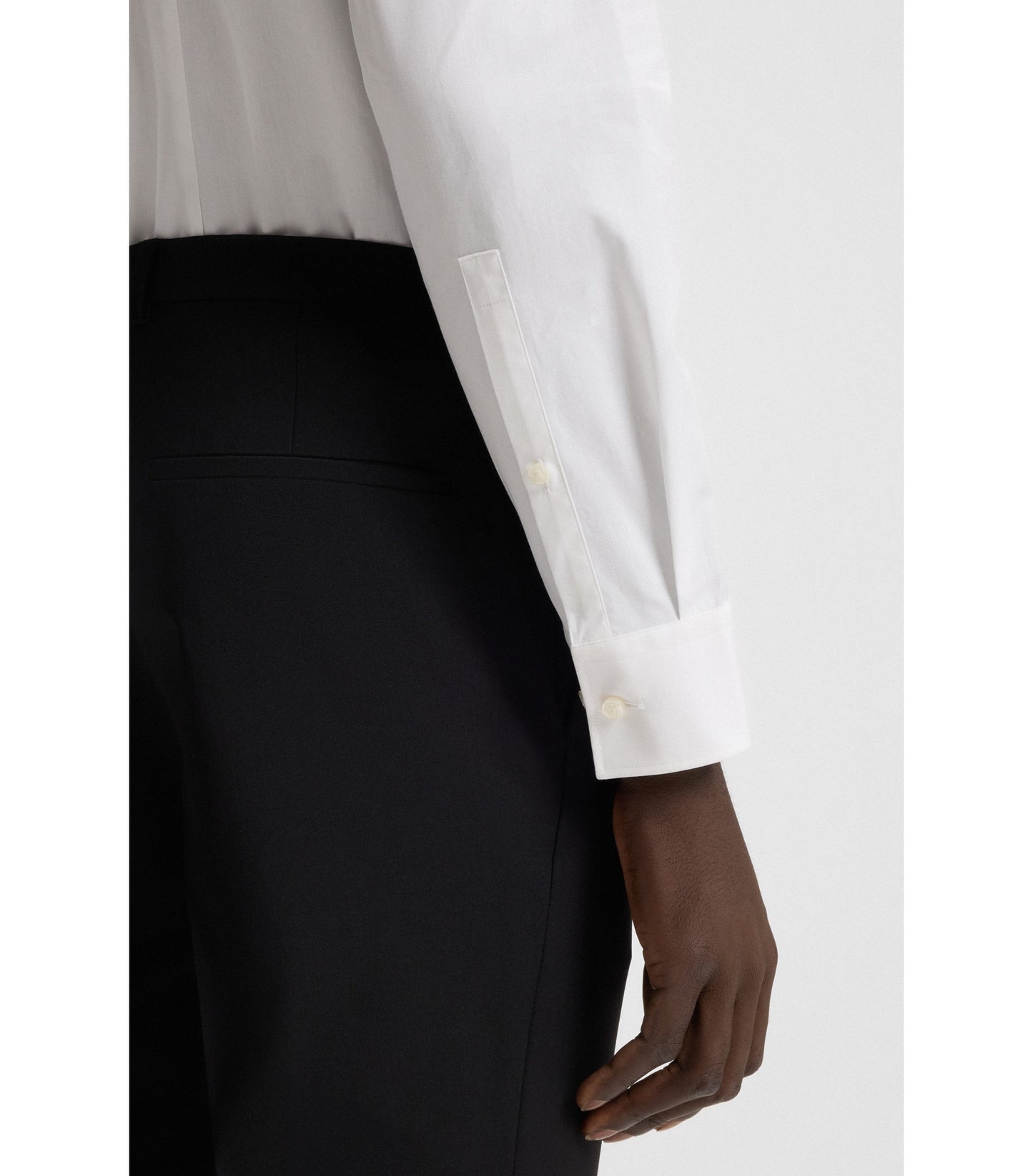 Slim-fit shirt in easy-iron cotton poplin