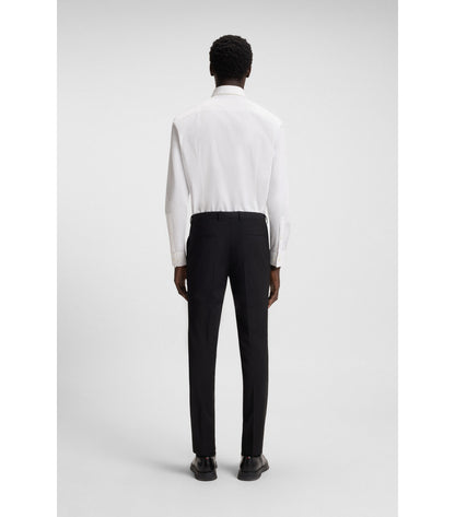 Slim-fit shirt in easy-iron cotton poplin