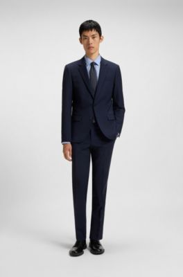 Slim-fit shirt in easy-iron cotton poplin