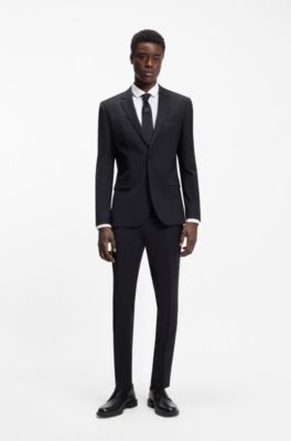 Extra-slim-fit shirt in cotton poplin with spread collar