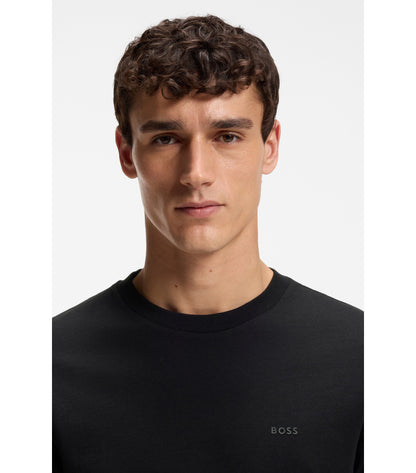Cotton-jersey T-shirt with logo detail