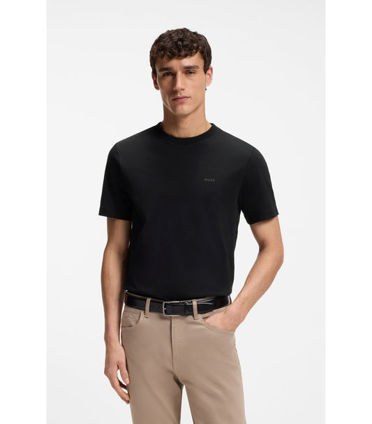 Cotton-jersey T-shirt with logo detail