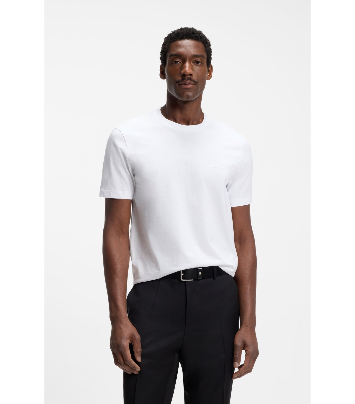 Cotton-jersey T-shirt with logo detail