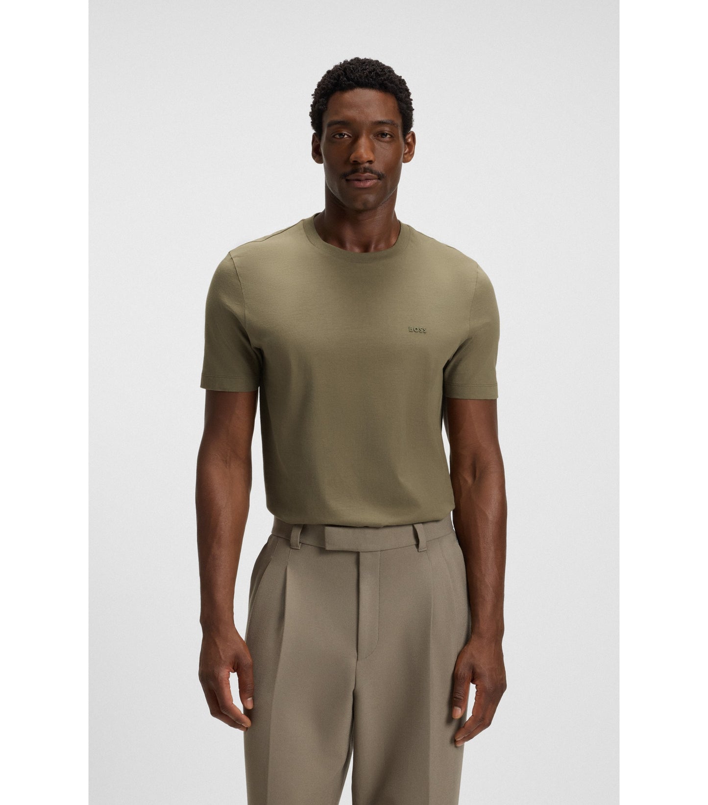 Cotton-jersey T-shirt with logo detail