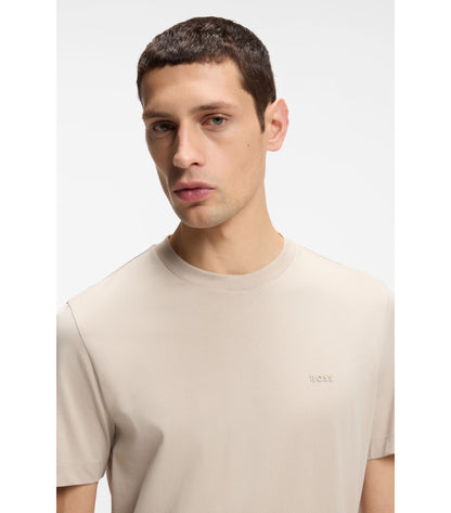 Cotton-jersey T-shirt with logo detail