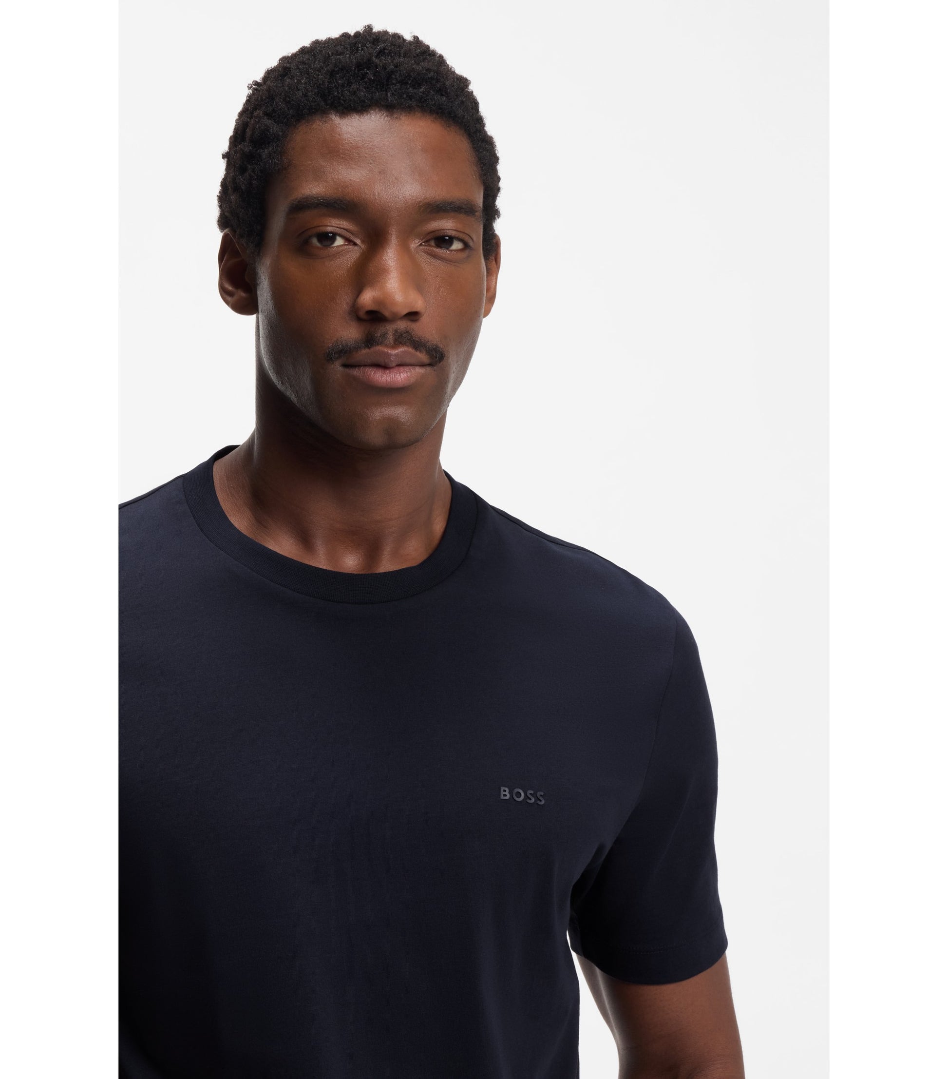 Cotton-jersey T-shirt with logo detail