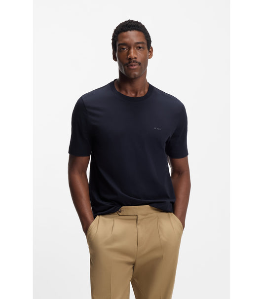 Cotton-jersey T-shirt with logo detail