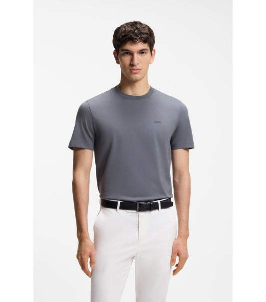 Cotton-jersey T-shirt with logo detail