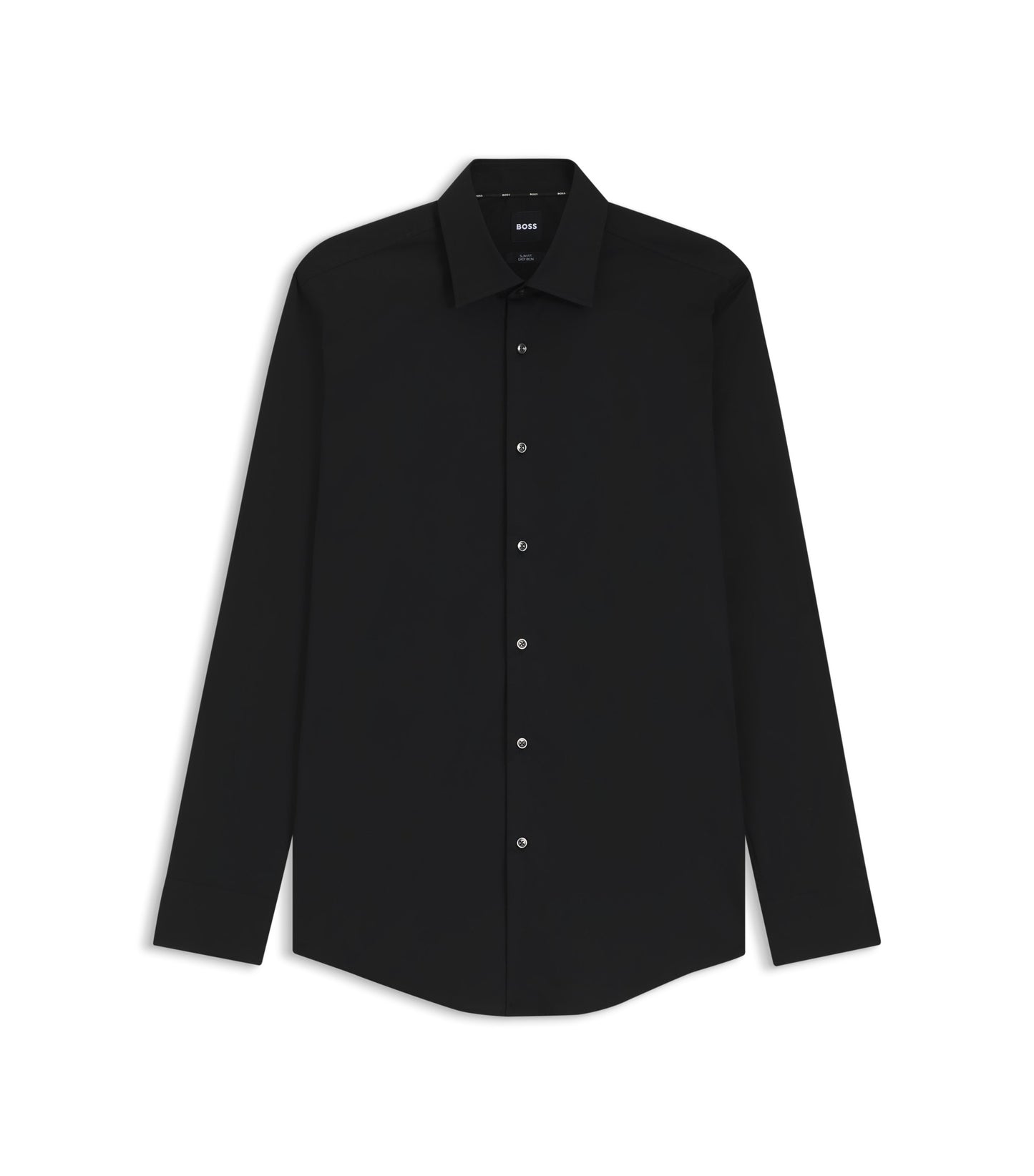 Slim-fit shirt in easy-iron stretch-cotton poplin