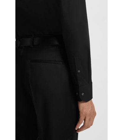 Slim-fit shirt in easy-iron stretch-cotton poplin