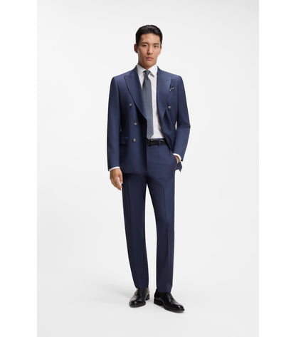 Slim-fit shirt in easy-iron stretch-cotton poplin