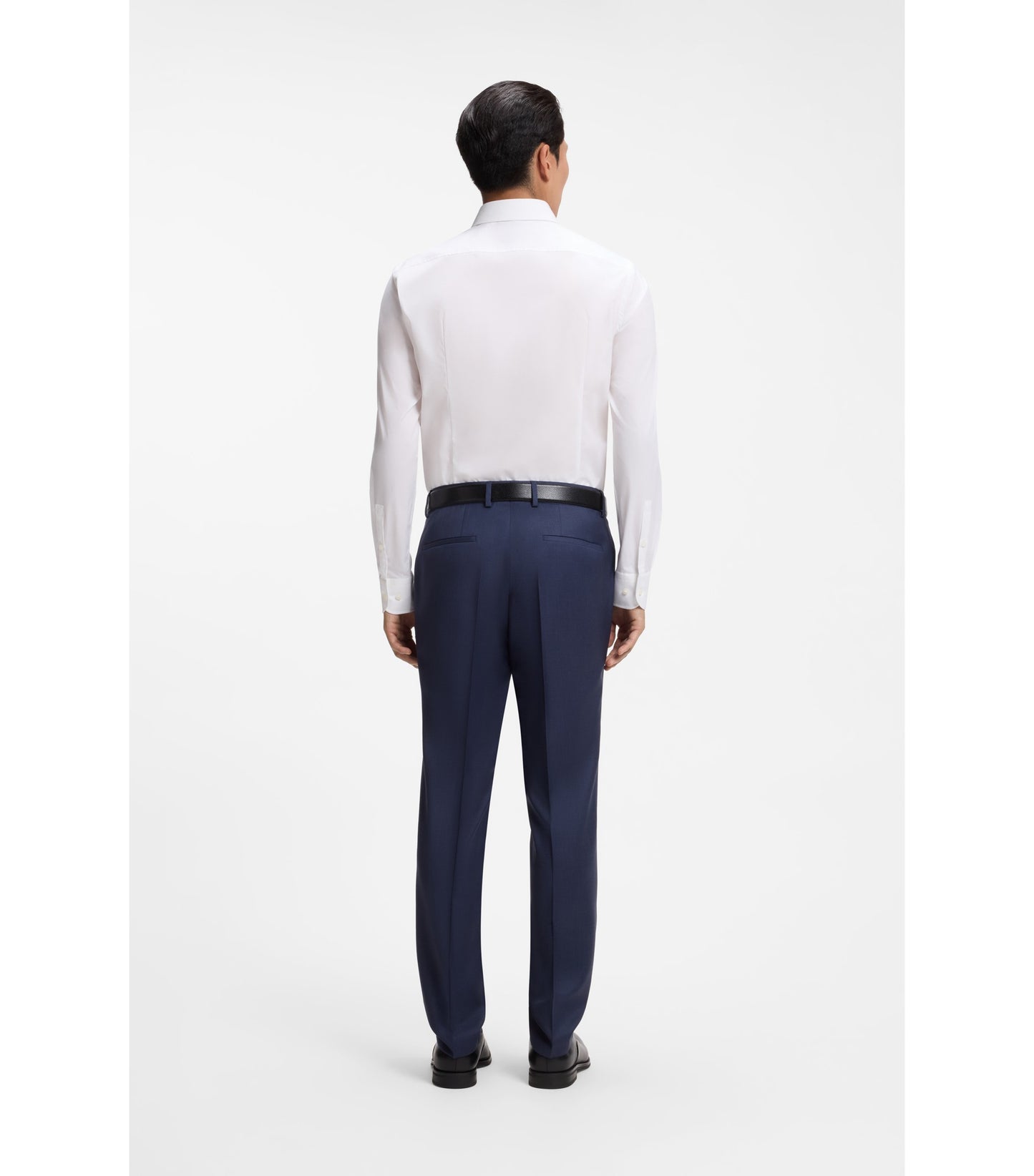 Slim-fit shirt in easy-iron stretch-cotton poplin