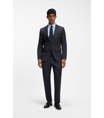 Slim-fit shirt in easy-iron stretch-cotton poplin