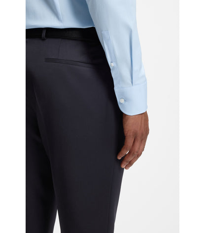 Slim-fit shirt in easy-iron stretch-cotton poplin