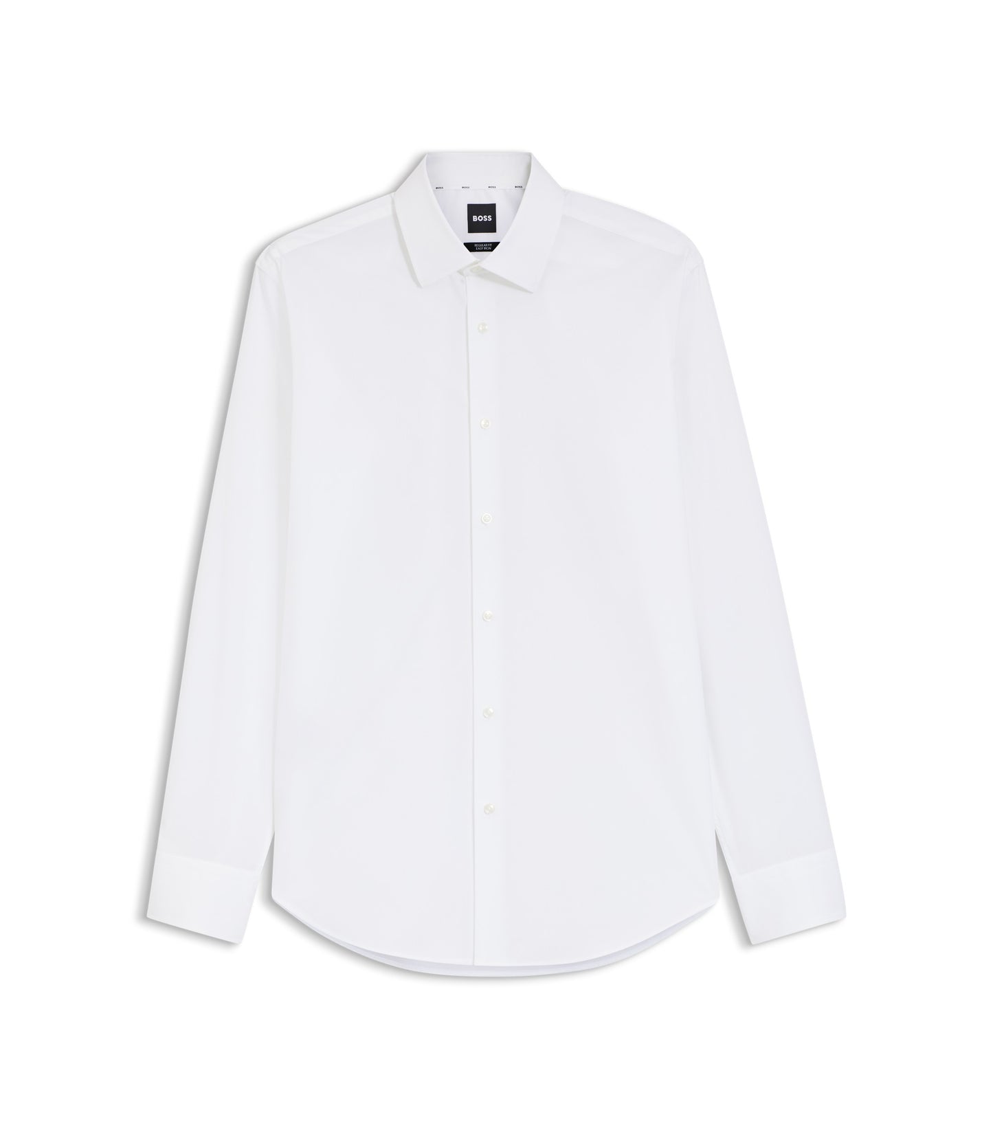 Regular-fit shirt in easy-iron stretch-cotton poplin