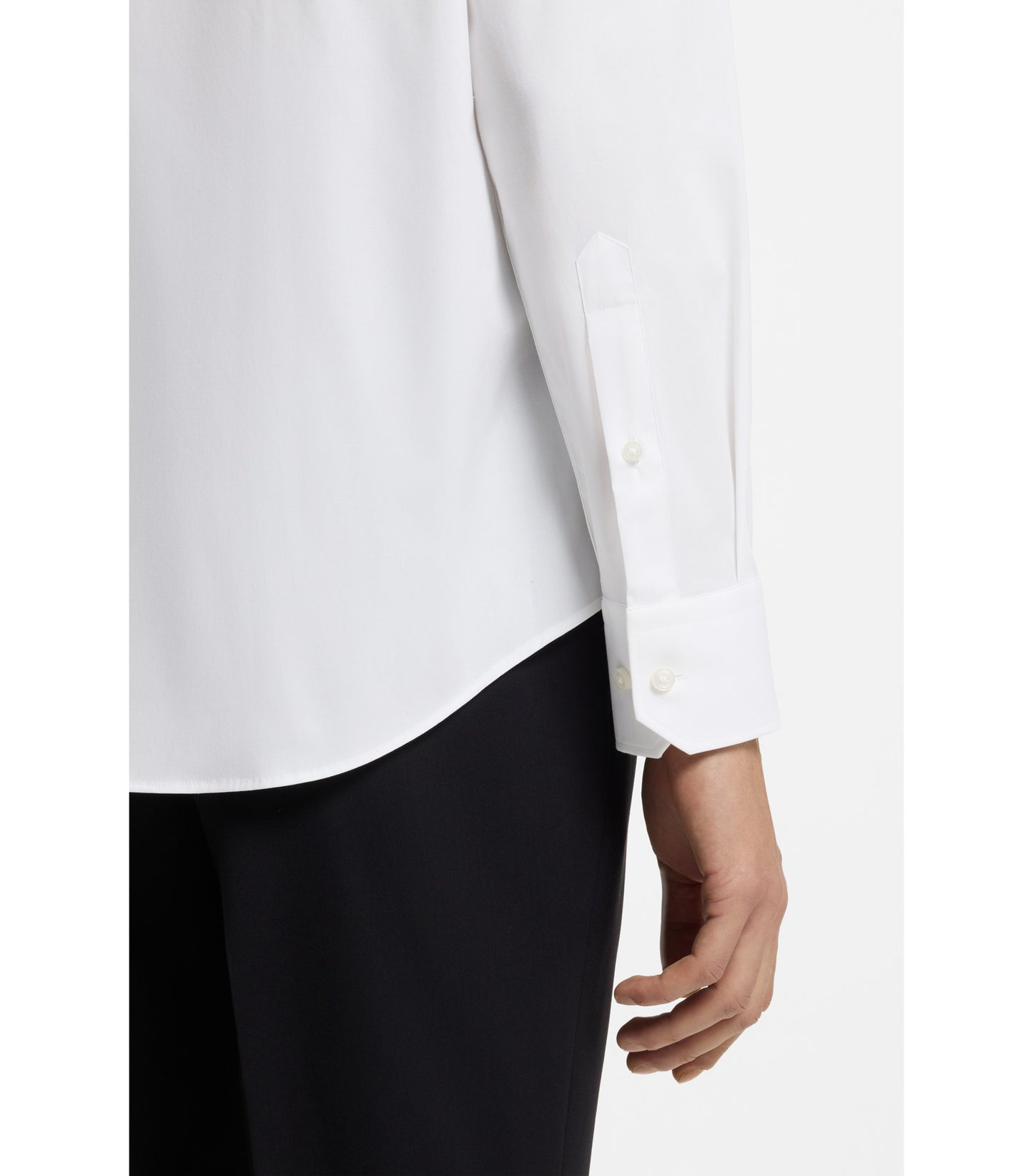 Regular-fit shirt in easy-iron stretch-cotton poplin