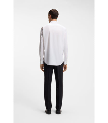 Regular-fit shirt in easy-iron stretch-cotton poplin