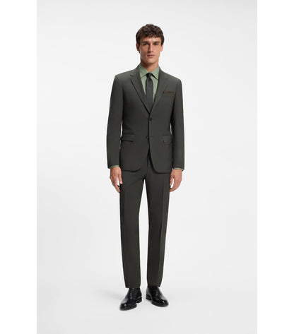 Regular-fit shirt in easy-iron stretch-cotton poplin