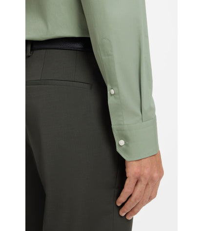 Regular-fit shirt in easy-iron stretch-cotton poplin