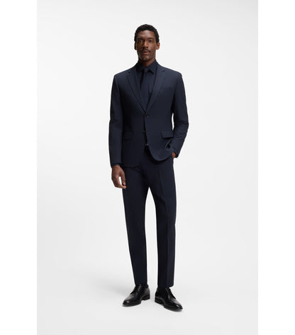 Regular-fit shirt in easy-iron stretch-cotton poplin