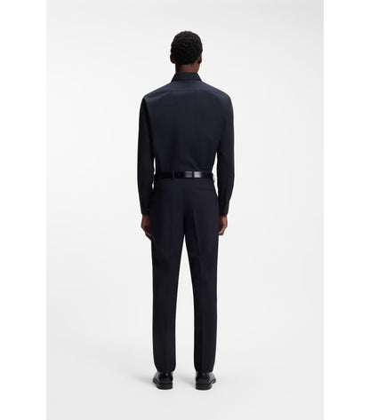 Regular-fit shirt in easy-iron stretch-cotton poplin