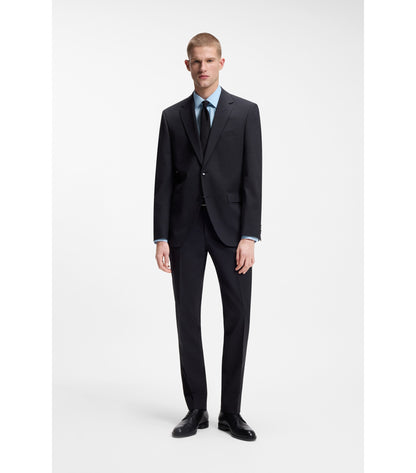Regular-fit shirt in easy-iron stretch-cotton poplin