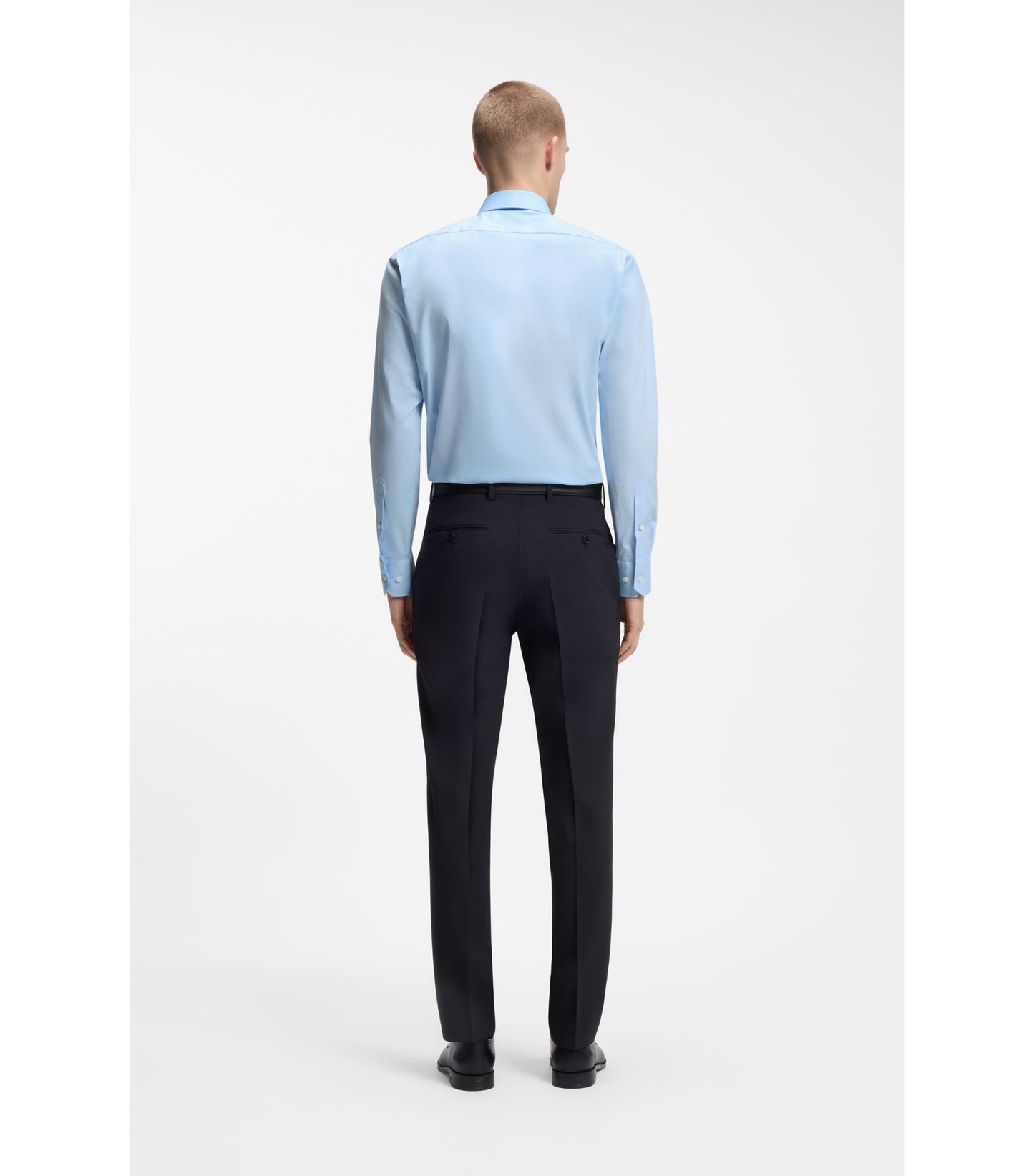Regular-fit shirt in easy-iron stretch-cotton poplin