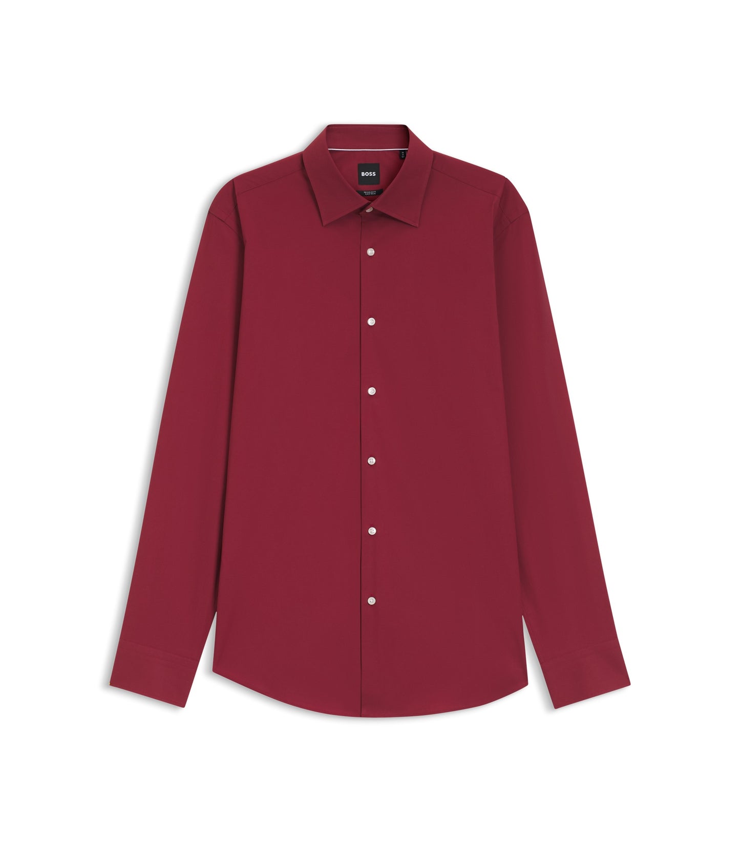 Regular-fit shirt in easy-iron stretch-cotton poplin