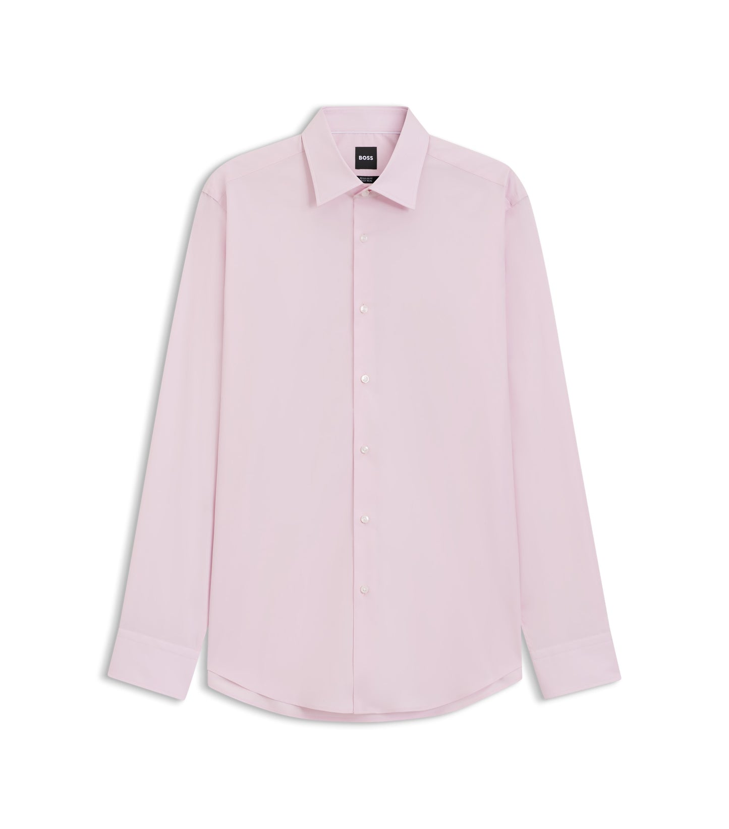 Regular-fit shirt in easy-iron stretch-cotton poplin