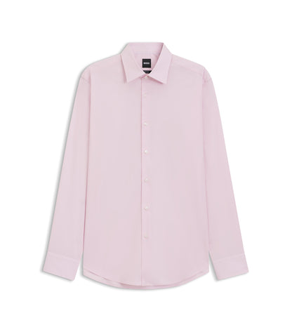 Regular-fit shirt in easy-iron stretch-cotton poplin