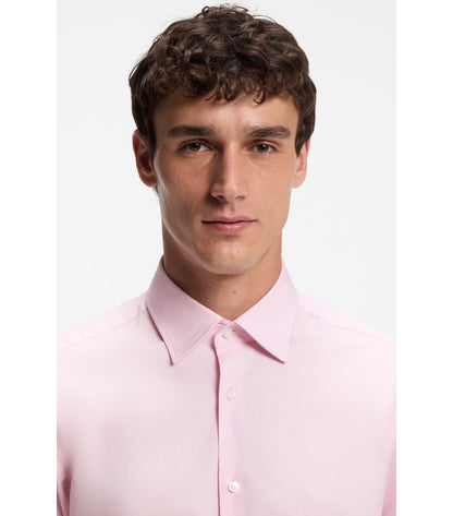 Regular-fit shirt in easy-iron stretch-cotton poplin
