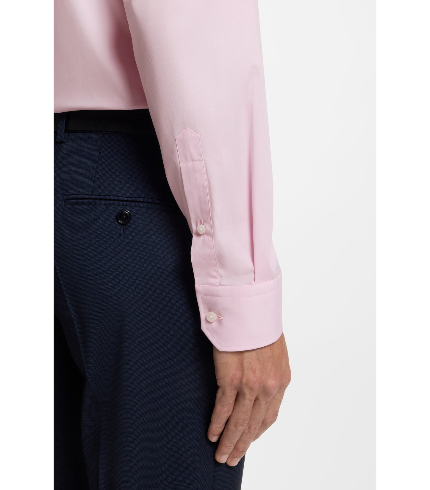 Regular-fit shirt in easy-iron stretch-cotton poplin