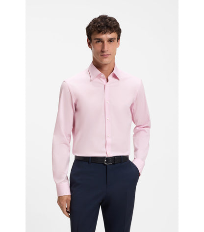 Regular-fit shirt in easy-iron stretch-cotton poplin