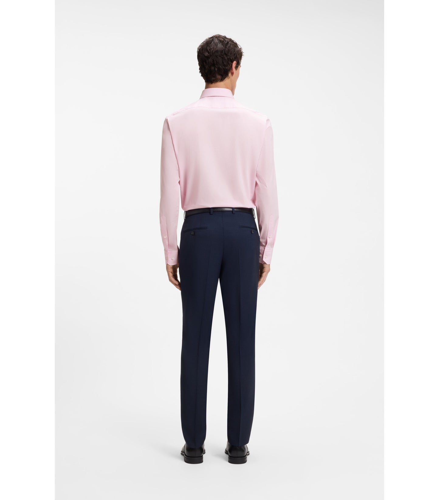 Regular-fit shirt in easy-iron stretch-cotton poplin