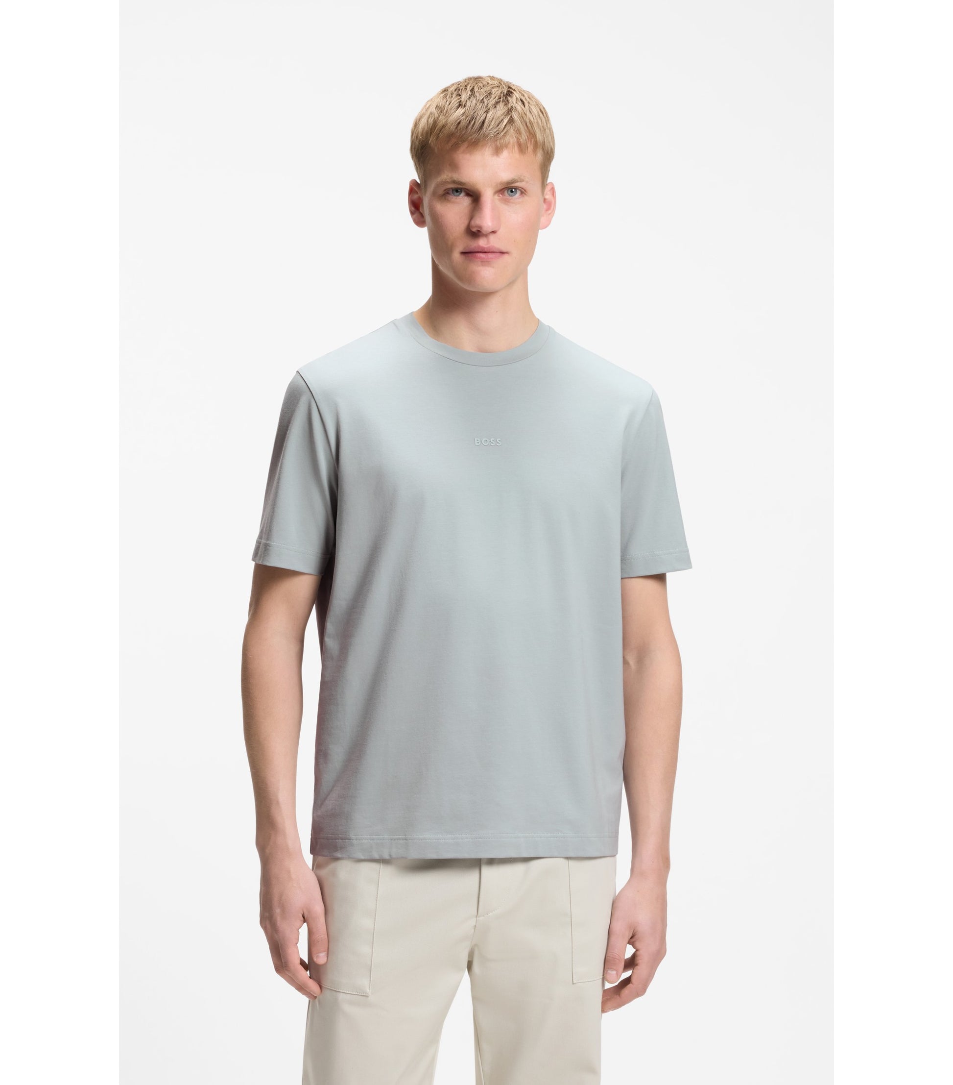 Relaxed-fit T-shirt with a layered logo print