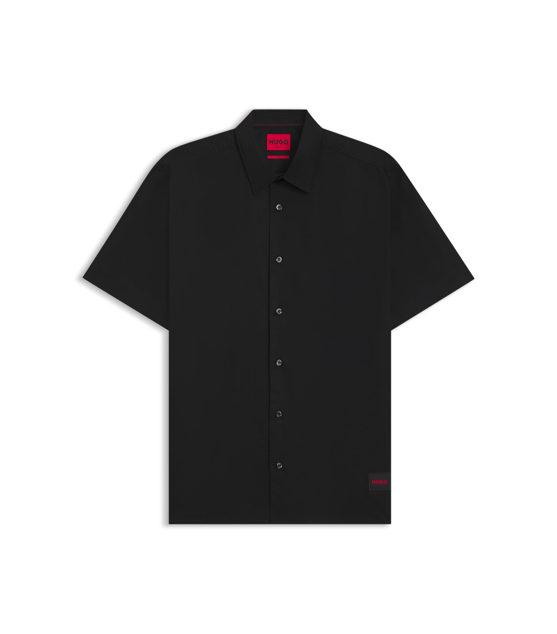 Relaxed-fit shirt in stretch-cotton canvas