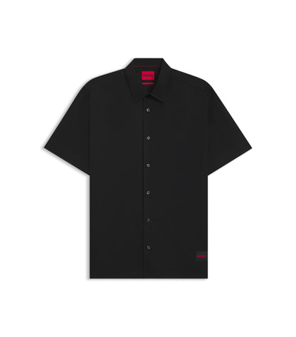Relaxed-fit shirt in stretch-cotton canvas