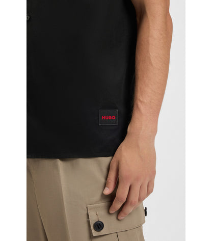Relaxed-fit shirt in stretch-cotton canvas