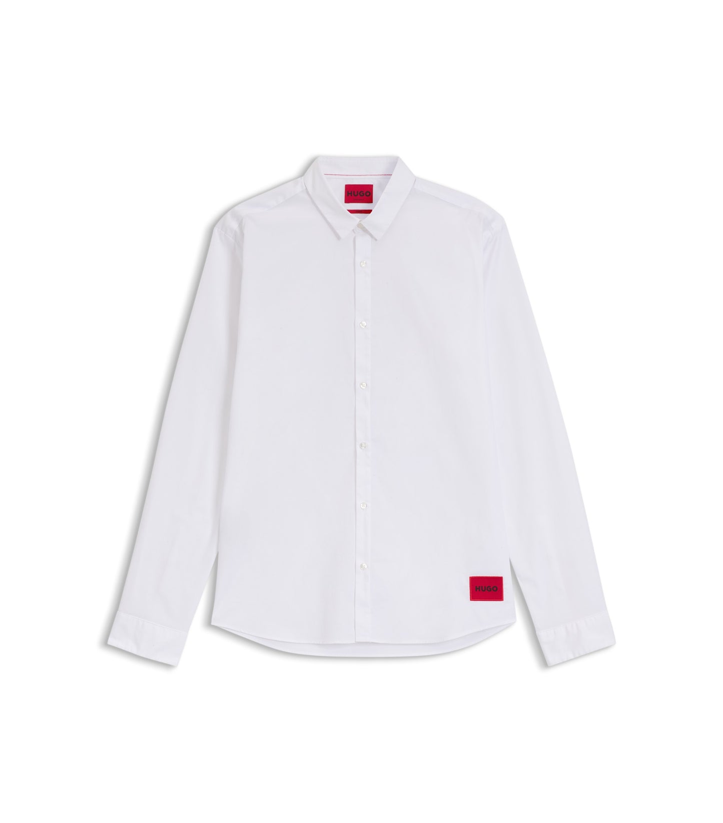 Extra-slim-fit shirt in stretch-cotton canvas