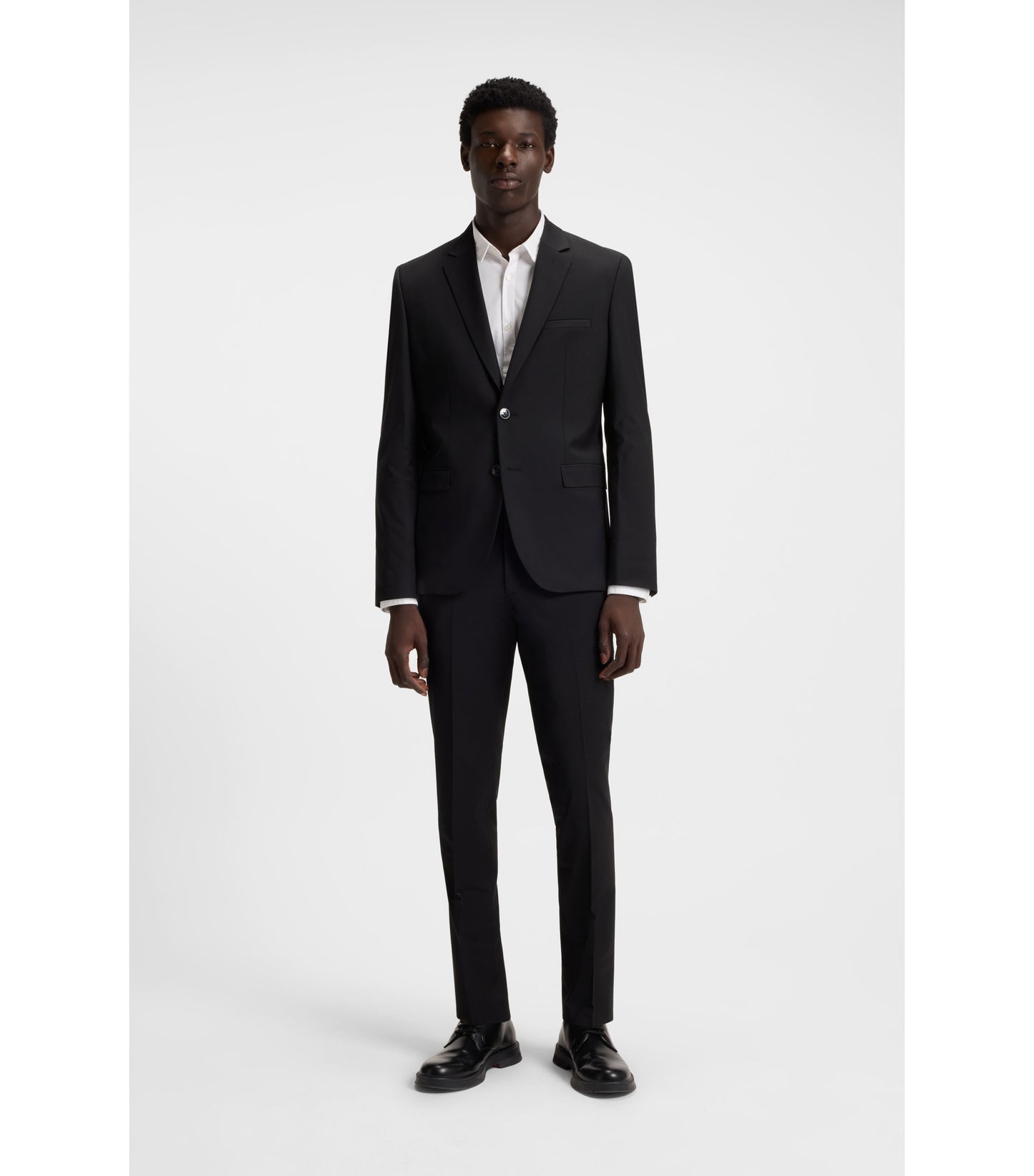 Extra-slim-fit shirt in stretch-cotton canvas
