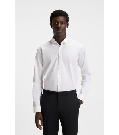 Extra-slim-fit shirt in stretch-cotton canvas