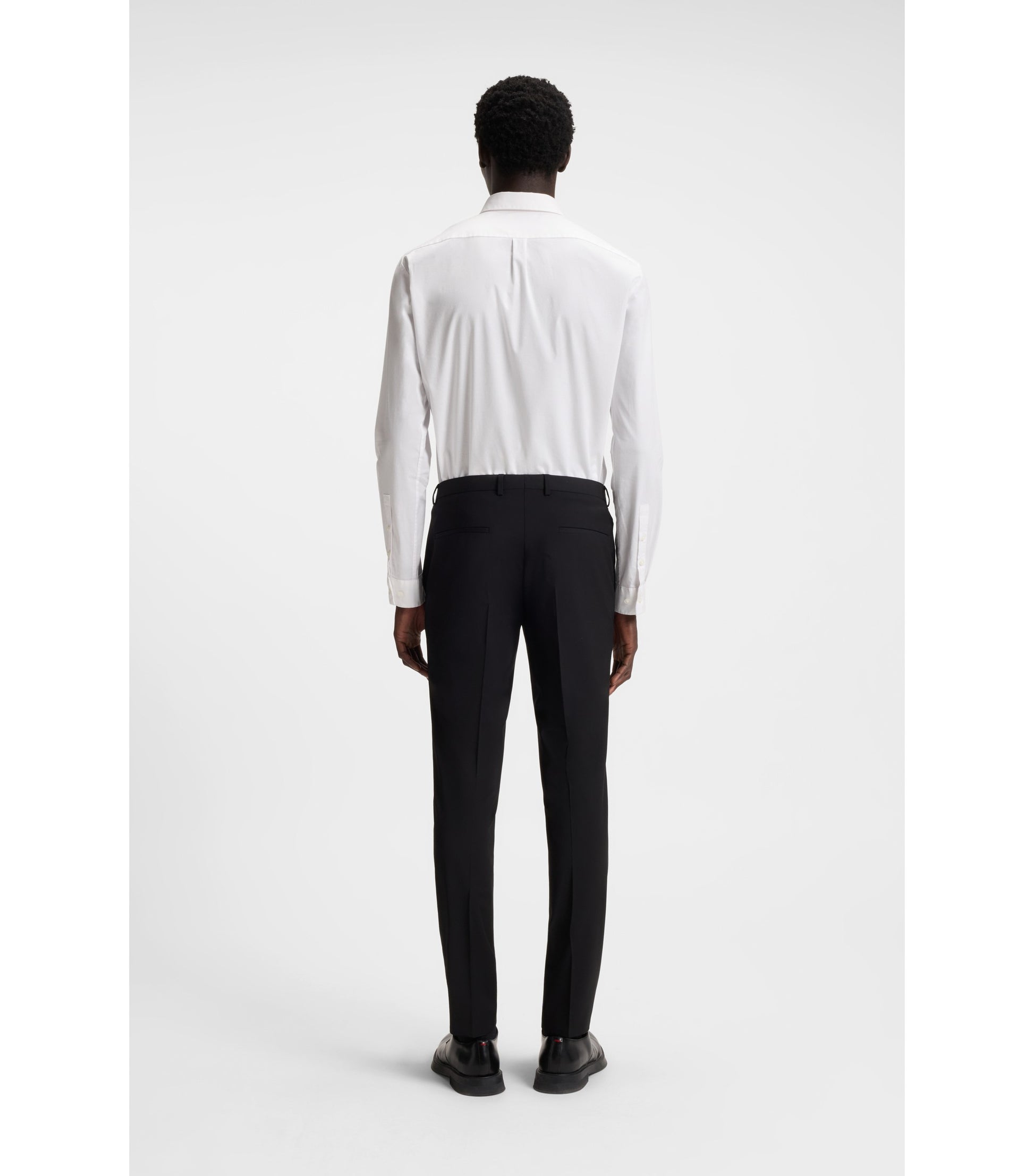 Extra-slim-fit shirt in stretch-cotton canvas
